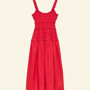 Doen Red Midi Dress